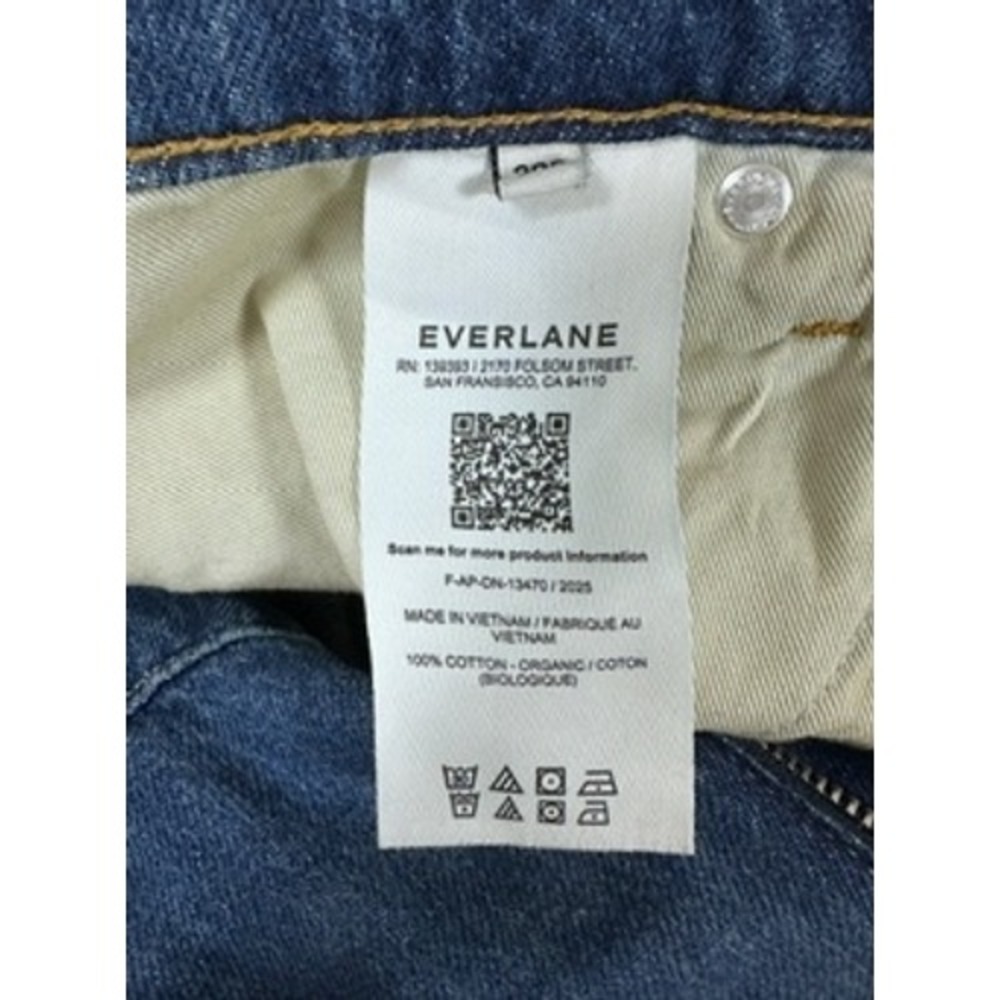 Everlane Straight Leg Jeans Women 28R Blue Excellent Organic‎ Cotton - Picture 5 of 7